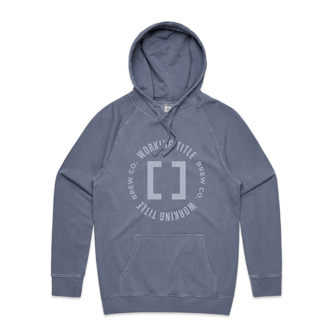 Faded Blue Logo Hoodie