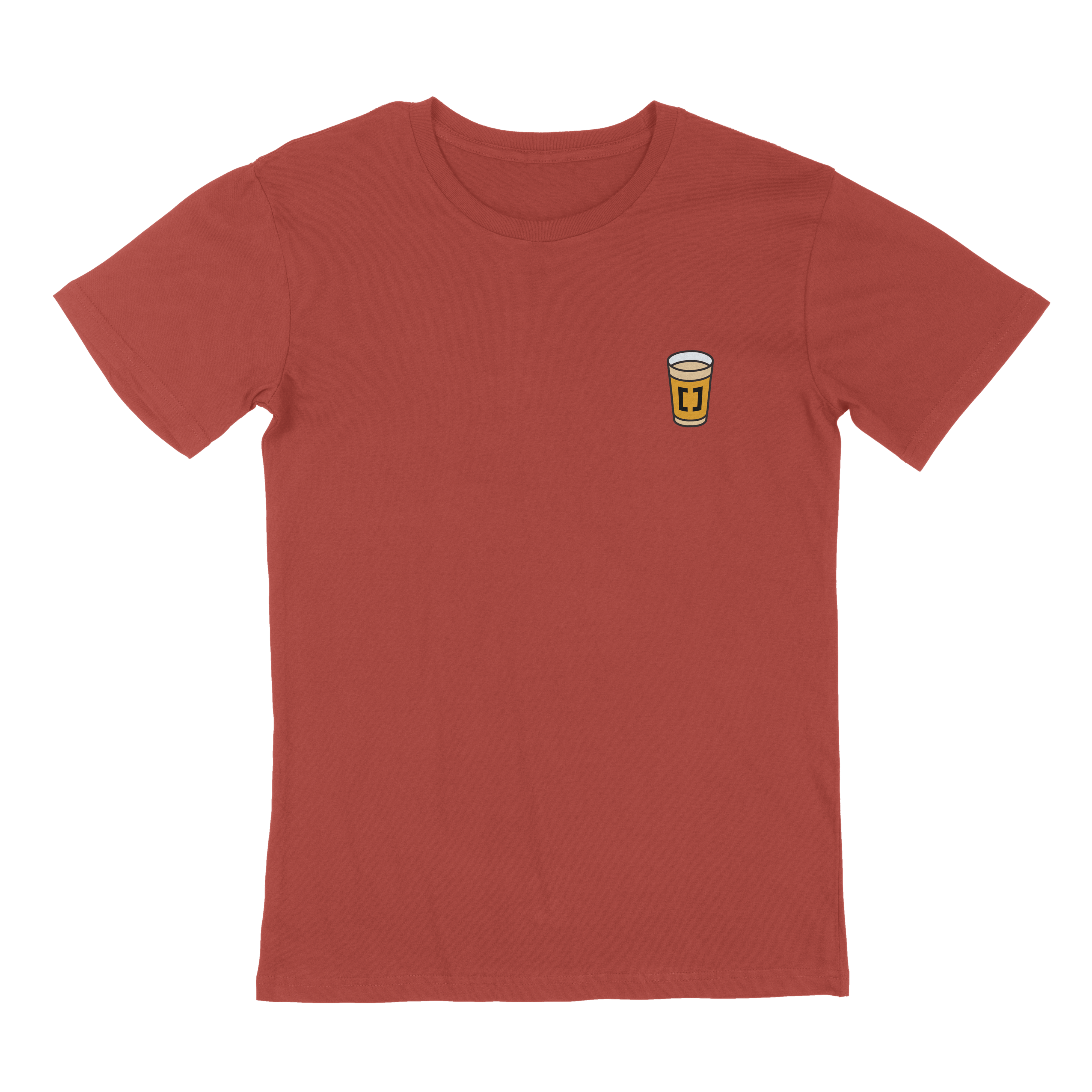 Coral Embroidered Beer Tee