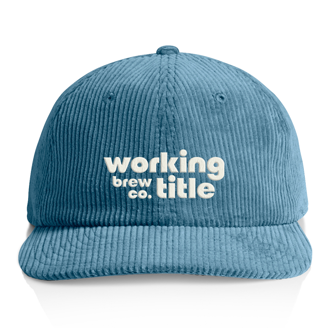 Slate Blue Vintage Cord Cap